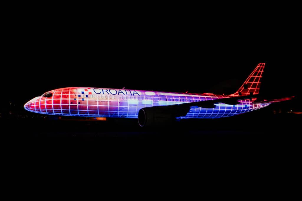 Airbus projection mapping